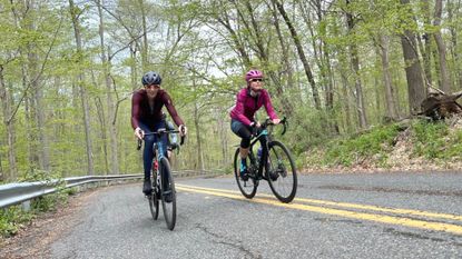 People riding in the fall